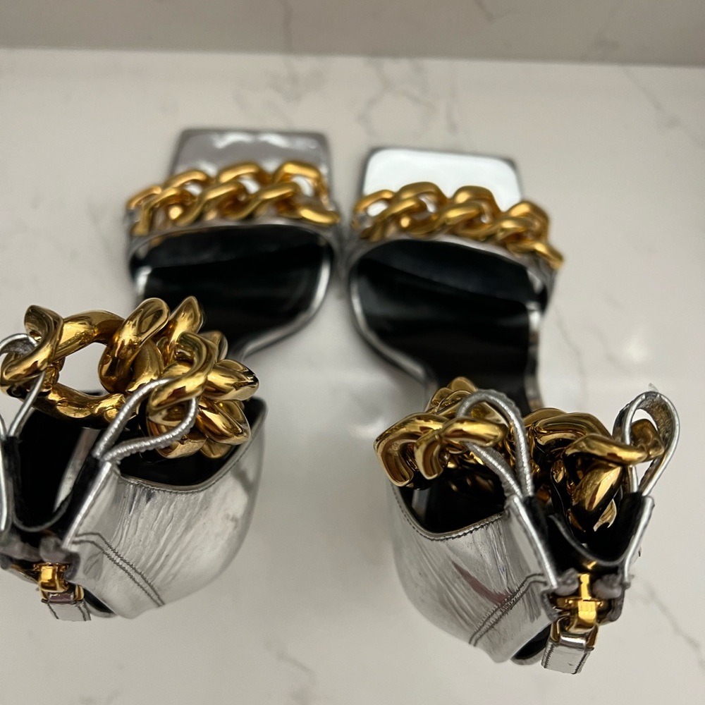 Versace chain heels
